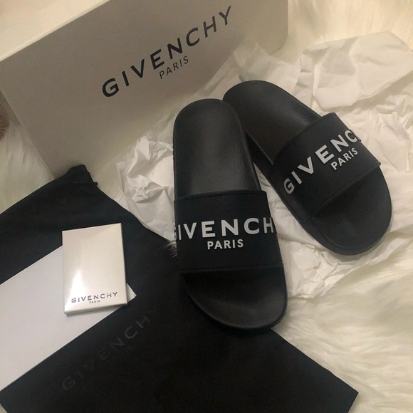 givenchy paris black slides